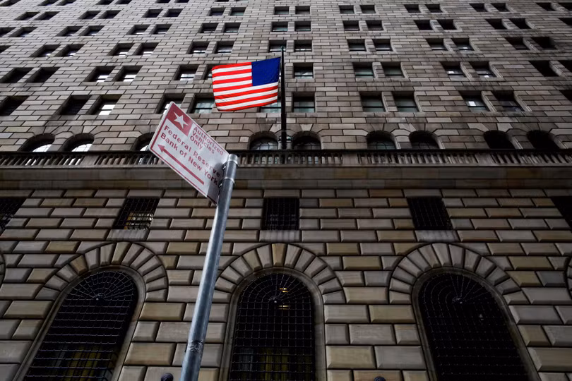 Tòa nhà Ngân hàng Dự trữ Liên bang New York - kho vàng lớn nhất thế giới - tại Manhattan, New York (Mỹ). Ảnh: Reuters.