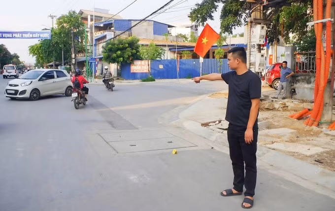 Tuân thực nghiệm tại hiện trường. Ảnh: Công an cung cấp