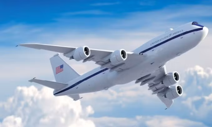 Tập đoàn Sierra Nevada sửa đổi bộ khung máy bay Boeing 747-8 để cung cấp đội máy bay "Ngày tận thế" mới cho Không quân Mỹ. Ảnh: SNC
