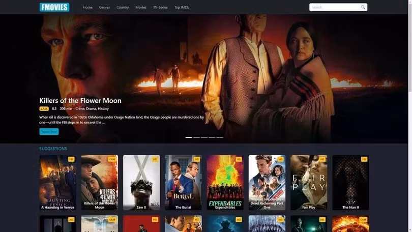 Hiệp hội Điện ảnh Mỹ (MPA) đánh giá Fmovies là web phim lậu lớn nhất thế giới. Ảnh: Fmovies.