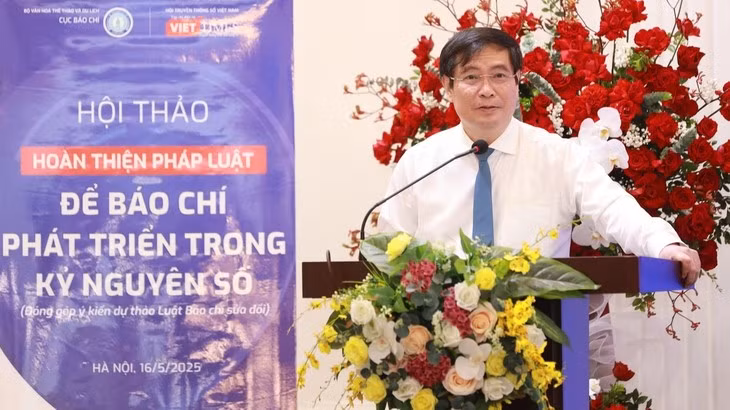 Ông Phan Xuân Thủy - Phó Trưởng ban Tuyên giáo và Dân vận Trung ương phát biểu khai mạc hội thảo - Ảnh: DANH KHANG