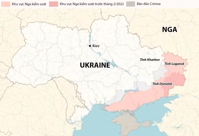 Vị trí tỉnh Lugansk. Đồ họa: RYV
