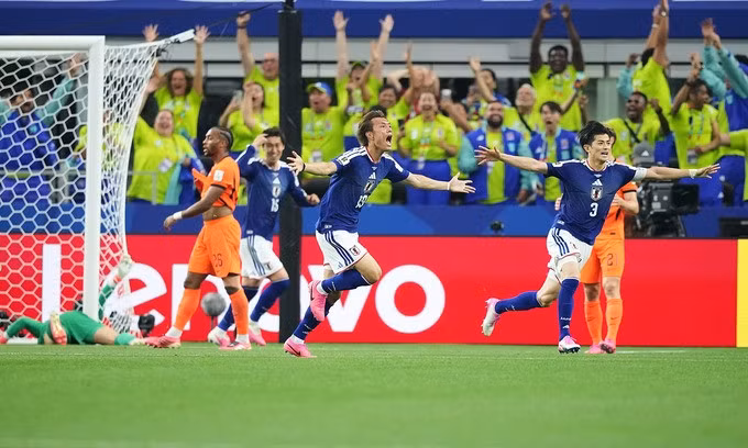 Nhật Bản hòa Hà Lan 2-2 ở trận ra quân bảng F World Cup 2026, trên sân Dallas ở Mỹ, ngày 15/6/2026. Ảnh: AP