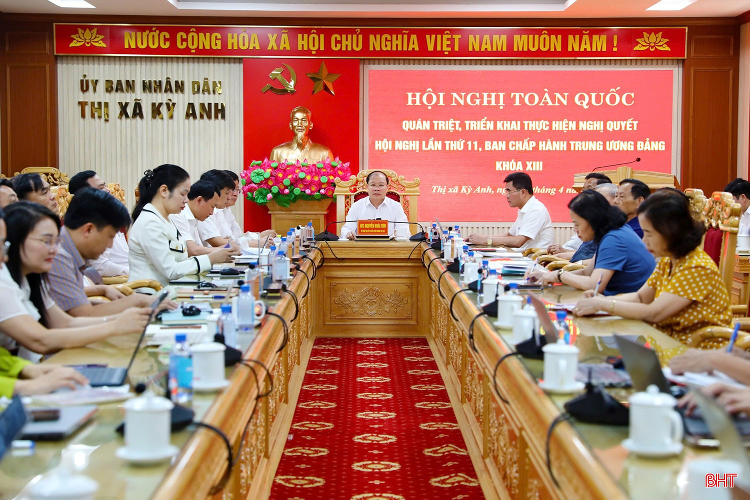 Điểm cầu thị xã Kỳ Anh.