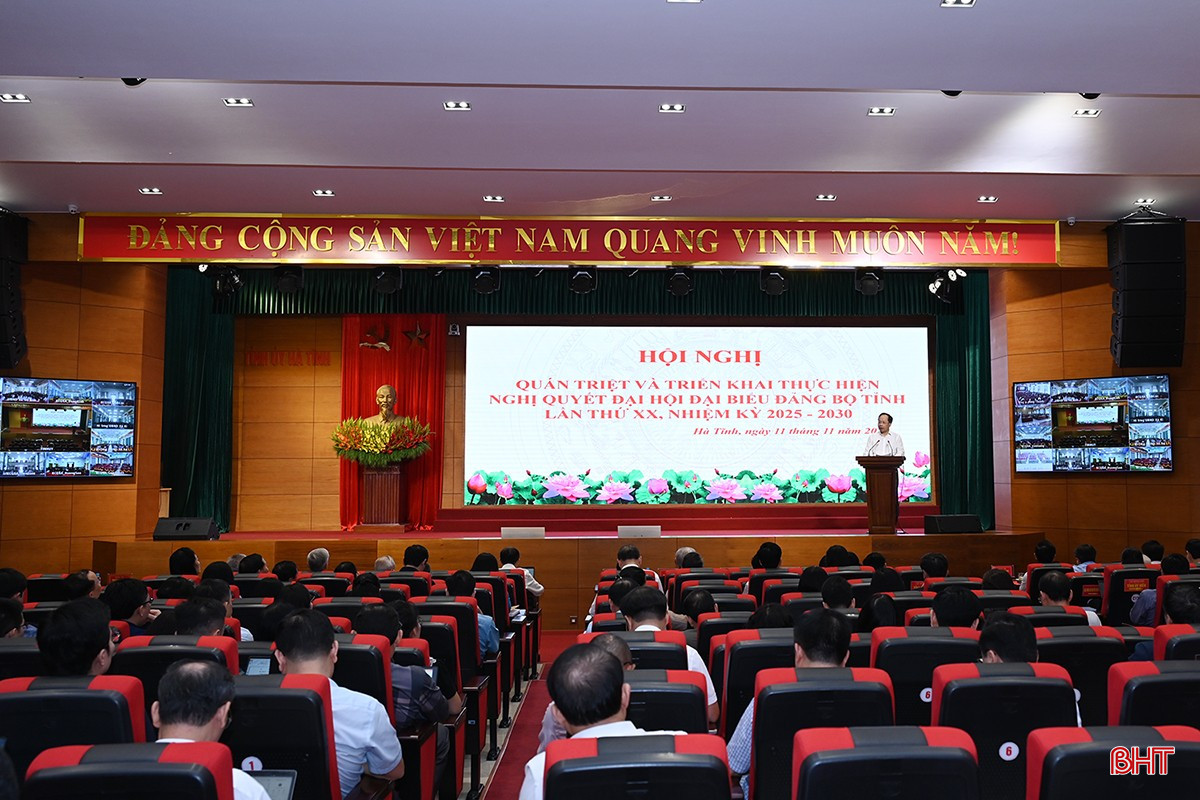 Hội nghị quán triệt và triển khai thực hiện Nghị quyết Đại hội Đảng bộ tỉnh lần thứ XX do Tỉnh ủy tổ chức vào ngày 11/11/2025.