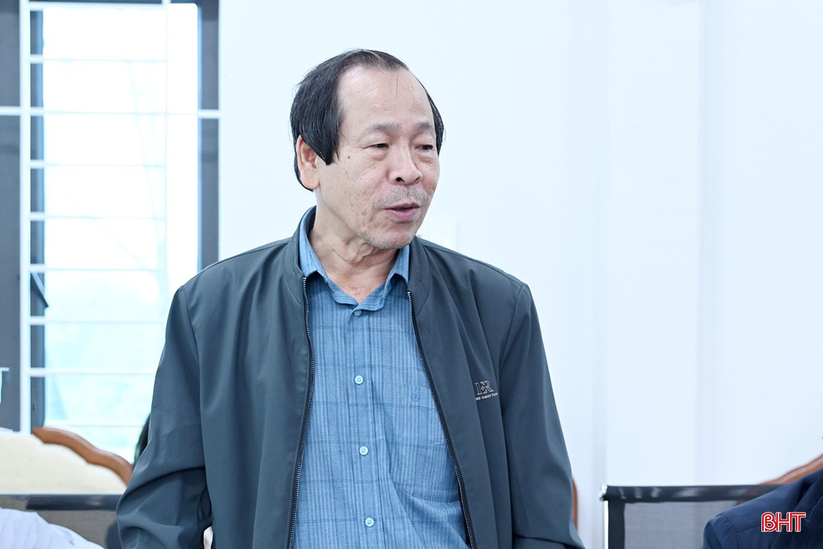 Phó Chủ tịch Thường trực Hội Khoa học Kinh tế tỉnh Nguyễn Xuân Thiều góp ý tại hội nghị.