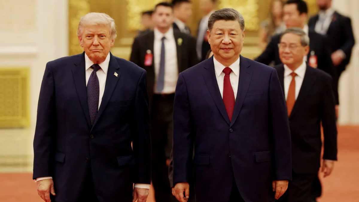Tổng thống Mỹ Donald Trump đến dự tiệc chiêu đãi cấp nhà nước do Chủ tịch Trung Quốc Tập Cận Bình chủ trì tại Đại lễ đường Nhân dân ở Bắc Kinh, Trung Quốc, ngày 14/5/2026 - Ảnh: Getty Images
