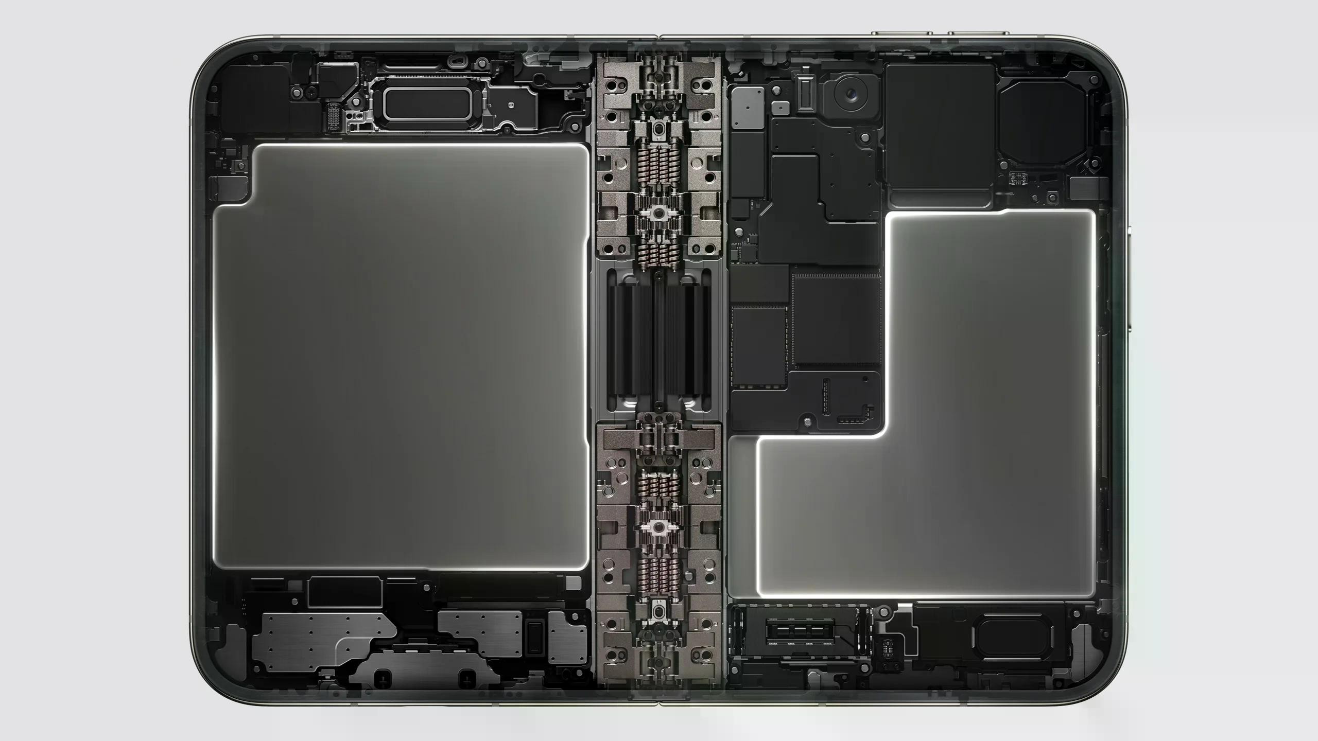 Cách bố trí 2 viên pin của iPhone Duo.