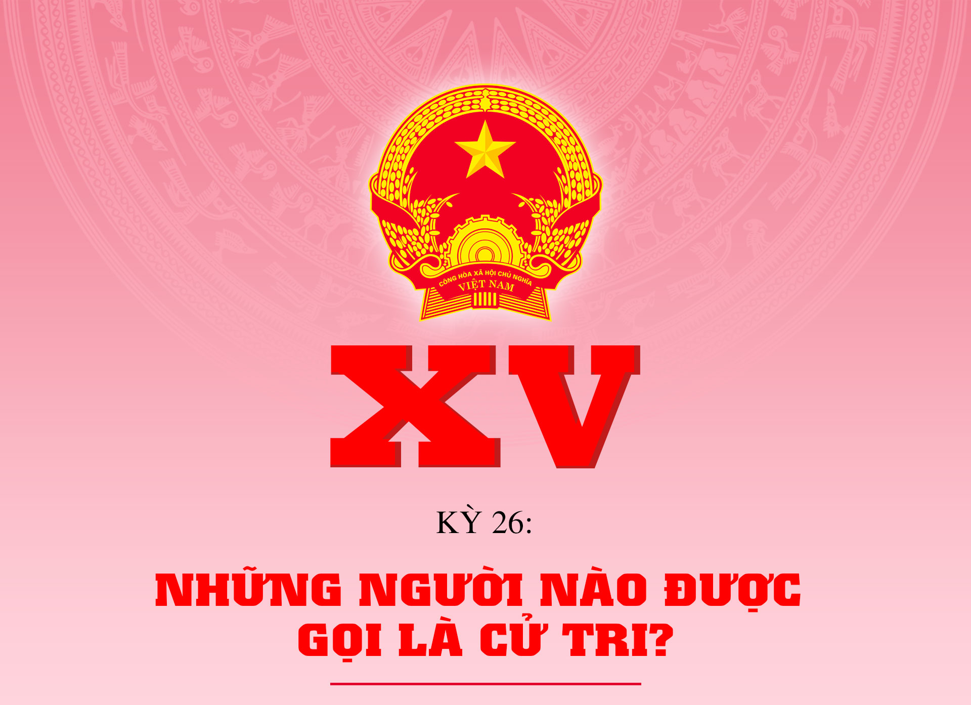 Những người nào được gọi là cử tri?