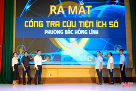 Phường Bắc Hồng Lĩnh ra mắt Cổng tra cứu tiện ích số và Bản đồ số