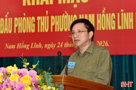 Phường Nam Hồng Lĩnh khai mạc diễn tập chiến đấu phòng thủ 