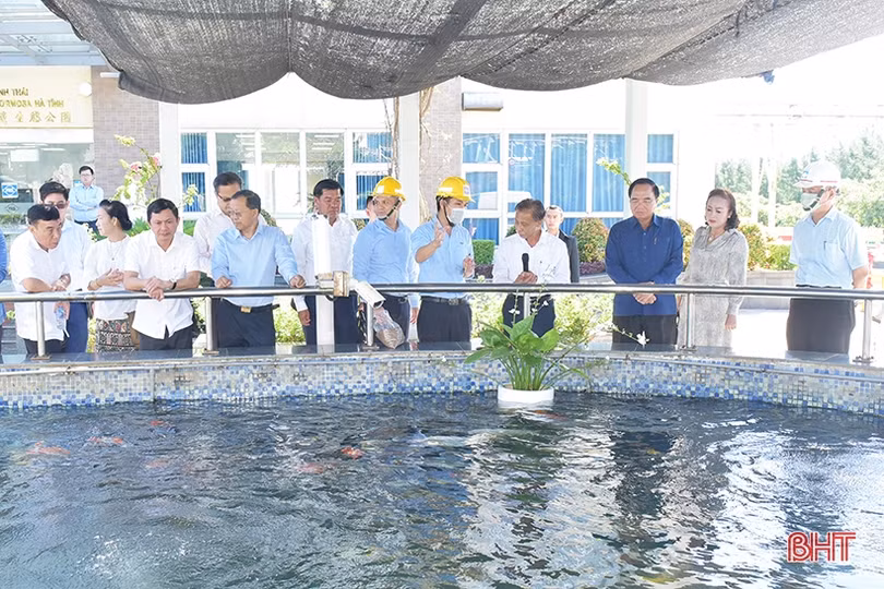 Đoàn công tác Bộ KH&ĐT nước CHDCND Lào tham quan Khu kinh tế Vũng Áng