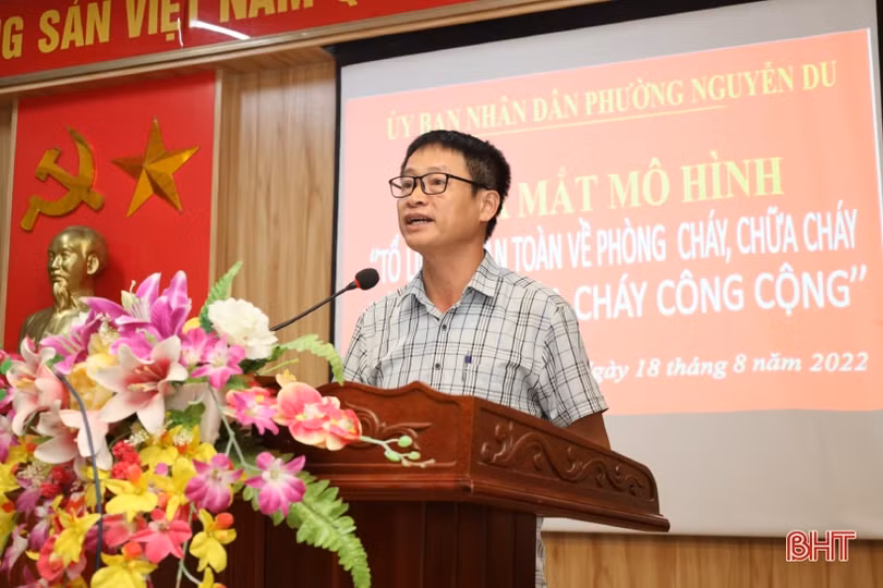 Ra mắt mô hình “Tổ liên gia an toàn PCCC và điểm chữa cháy công cộng” đầu tiên ở TP Hà Tĩnh