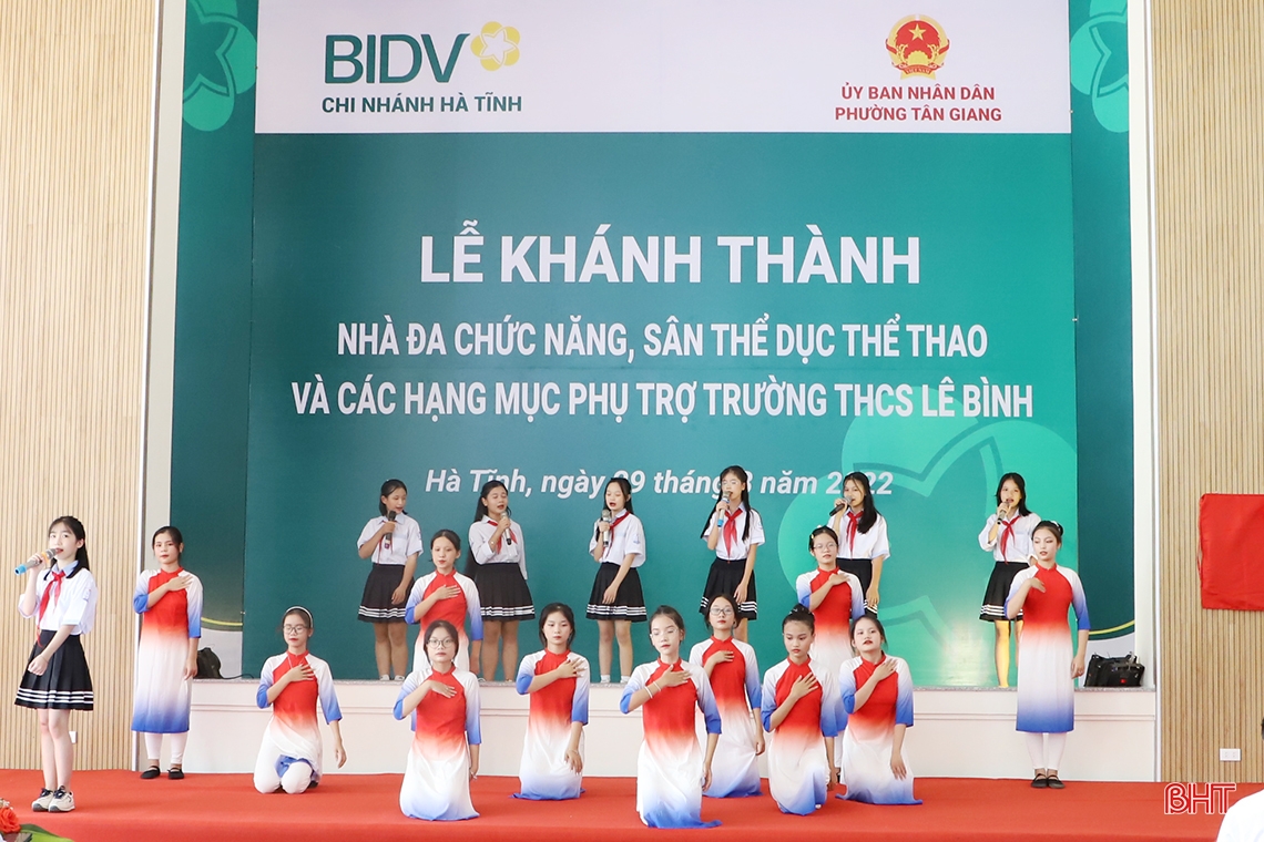 Khánh thành các công trình do BIDV tài trợ cho Trường THCS Lê Bình