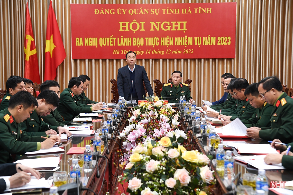 Đảng ủy Quân sự tỉnh ra Nghị quyết lãnh đạo thực hiện nhiệm vụ năm 2023