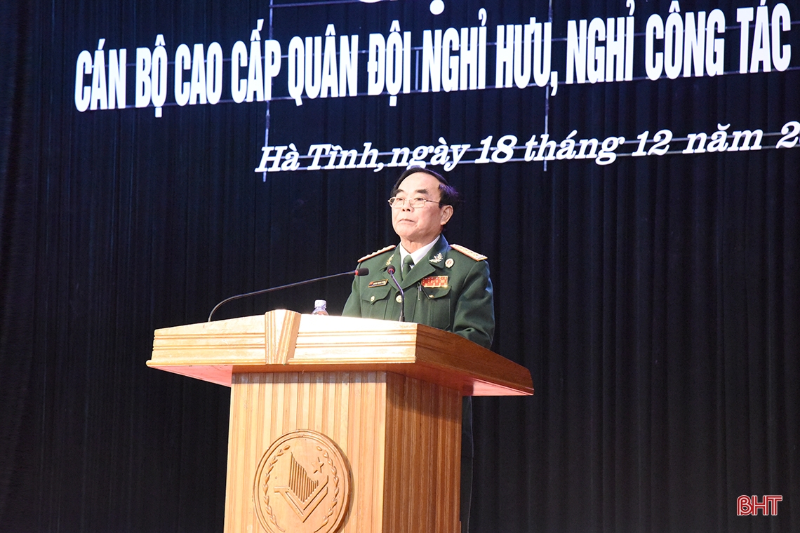 Hà Tĩnh gặp mặt cán bộ cao cấp quân đội nghỉ hưu, nghỉ công tác trên địa bàn