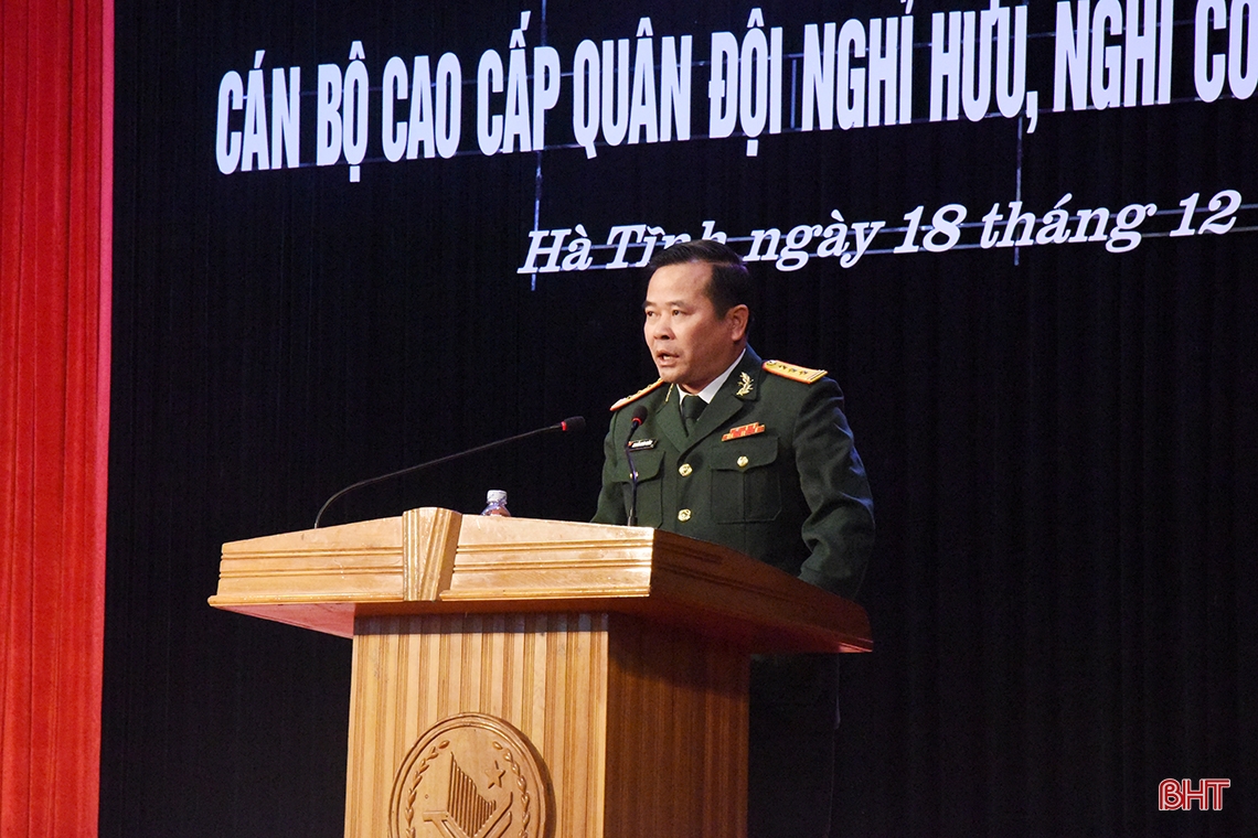 Hà Tĩnh gặp mặt cán bộ cao cấp quân đội nghỉ hưu, nghỉ công tác trên địa bàn