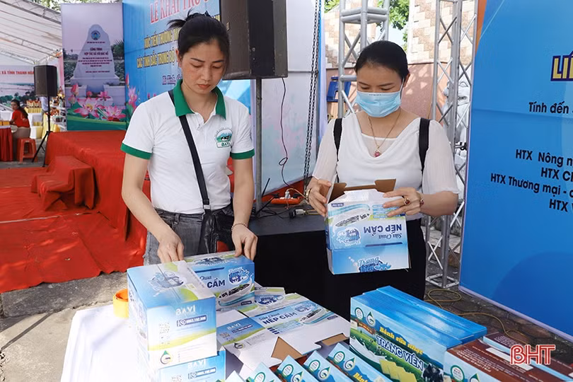 Ngắm sản phẩm OCOP tiêu biểu tại hội chợ kinh tế tập thể Bắc Trung Bộ ở Hà Tĩnh