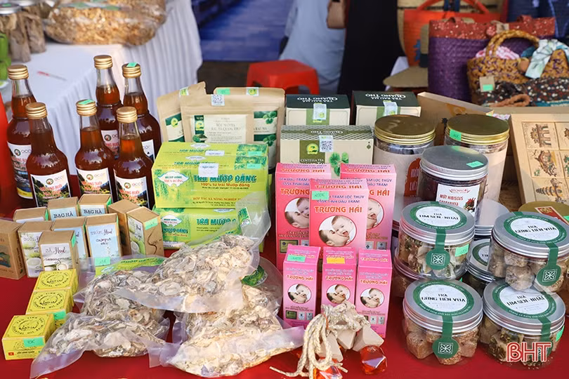 Ngắm sản phẩm OCOP tiêu biểu tại hội chợ kinh tế tập thể Bắc Trung Bộ ở Hà Tĩnh