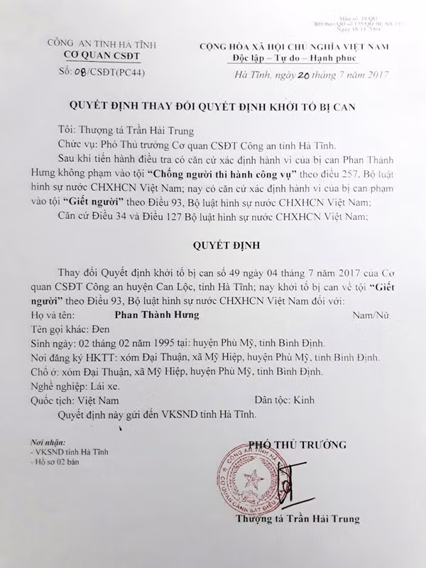 tai xe container hat vang csgt ha tinh bi chuyen toi danh sang giet nguoi