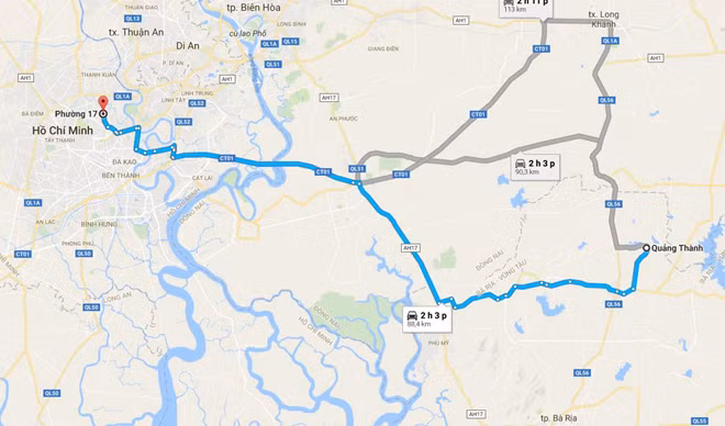 Hiện trường nơi xảy ra vụ án cách nơi nghi phạm bị bắt khoảng gần 90 km. loi khai nghi pham sat hai vo con truong ban dan van huyen