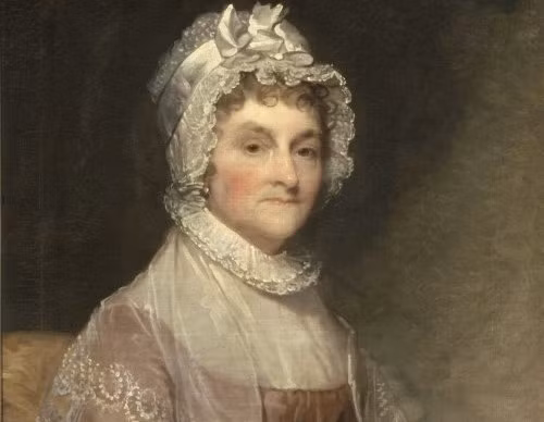 Phu nhân tổng thống John Adams, bà Abigail Adams, có hiểu biết chính trị sâu sắc và ngôn từ sắc bén. Từ nhỏ, bà đã ham đọc sách, chính sở thích này đã kết nối bà với tổng thống John Adams. Cuộc hôn nhân từ năm 1764 giữa hai người kéo dài trong hơn nửa thế kỷ. Abigail là đệ nhất phu nhân đầu tiên sống ở thủ đô Washington dù chỉ trong thời gian ngắn và tỏ ra không thích thú khi ở đó. Người ta hiếm khi gọi bà là “quý bà Adams", thay vào đó là "bà tổng thống” trong suốt nhiệm kỳ của chồng. Ảnh: whitehousehistory. nhung bong hong dang sau cac tong thong my