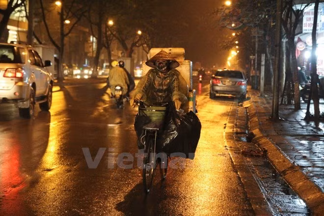 don khong khi lanh tang cuong mien bac co mua rai rac
