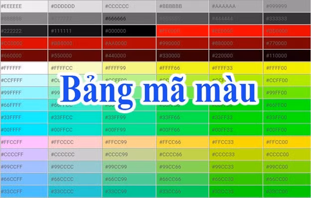 Cách lấy bảng mã màu Html, CSS siêu nhanh, đơn giản