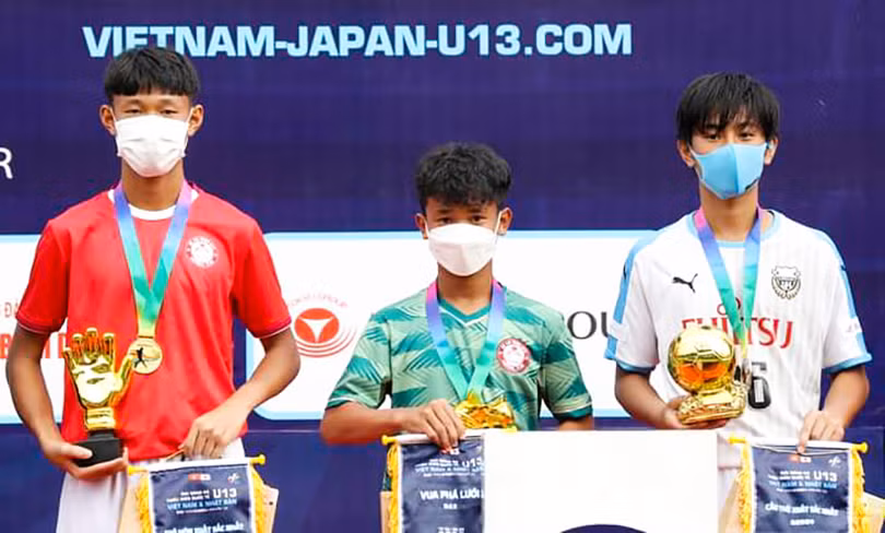 Cầu thủ quê Hà Tĩnh ghi 9 bàn tại Giải Bóng đá U13 Việt Nam - Nhật Bản