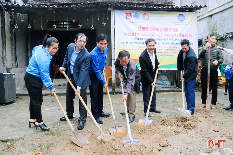 Khởi công nhà khăn quàng đỏ ở TP Hà Tĩnh