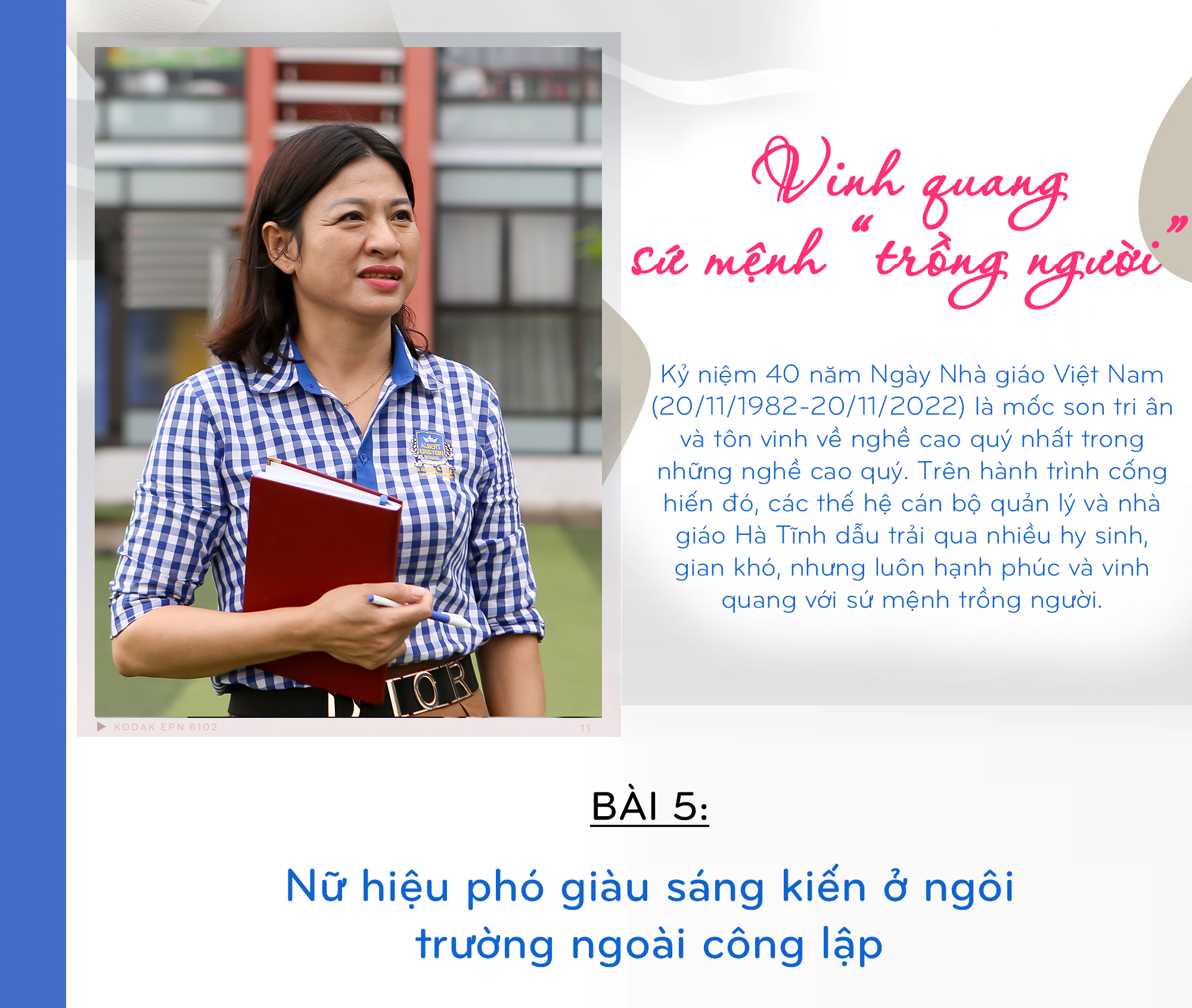 Nữ hiệu phó giàu sáng kiến ở ngôi trường ngoài công lập tại Hà Tĩnh