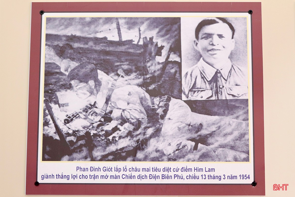 Ngày 13/3/1954, trong trận đánh cứ điểm Him Lam mở màn Chiến dịch Điện Biên Phủ, Phan Đình Giót bị thương nhiều lần nhưng vẫn kiên cường chiến đấu. Khi thấy hỏa lực địch từ lô cốt số 3 gây tổn thất lớn cho quân ta, ông đã dũng cảm lao mình lấp lỗ châu mai, giúp đồng đội xông lên tiêu diệt cứ điểm.