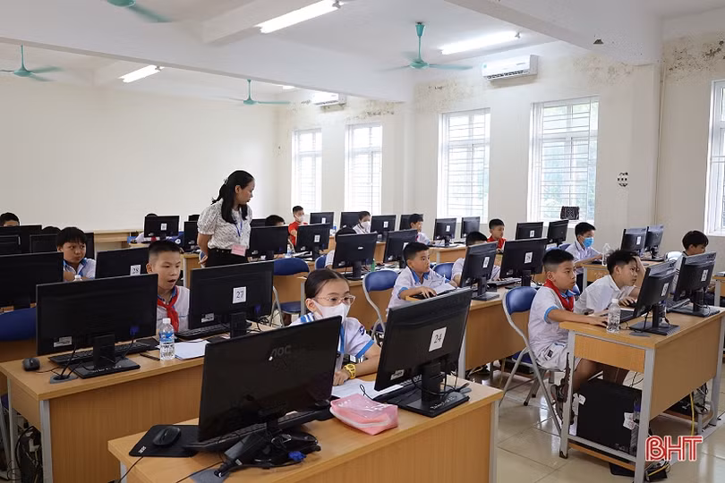 67 thí sinh tranh tài Hội thi Tin học trẻ thành phố Hà Tĩnh