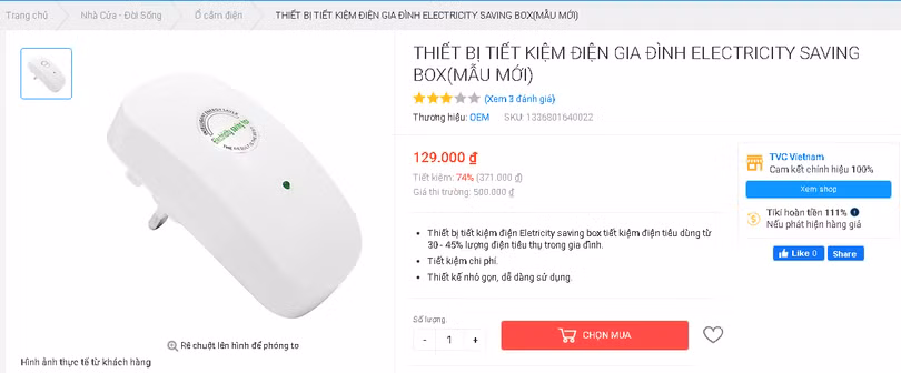 Thực hư sản phẩm “siêu tiết kiệm điện” chỉ cắm vào ổ là giảm 30-40% lượng điện