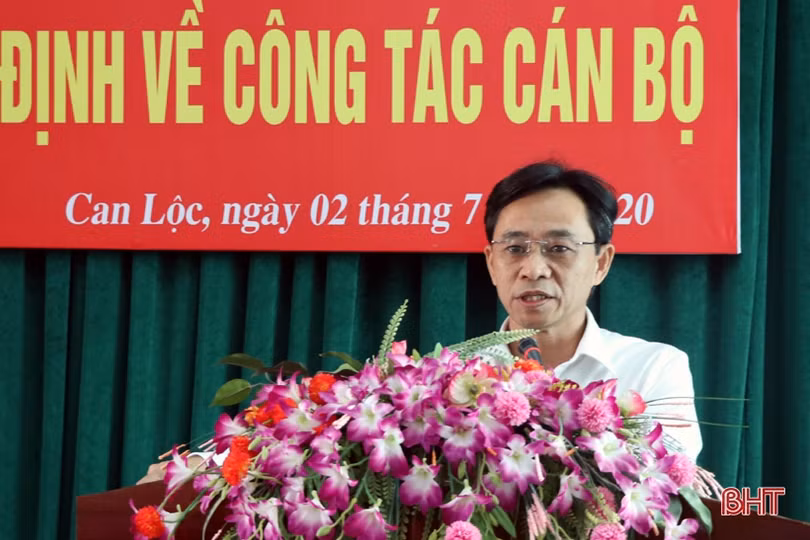 Ông Võ Xuân Linh giữ chức Phó Bí thư Thường trực Huyện ủy Can Lộc