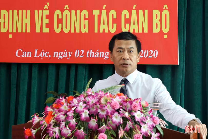 Ông Võ Xuân Linh giữ chức Phó Bí thư Thường trực Huyện ủy Can Lộc