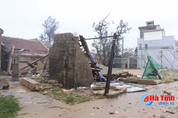 hinh anh thiet hai ban dau do bao so 10 tai ha tinh