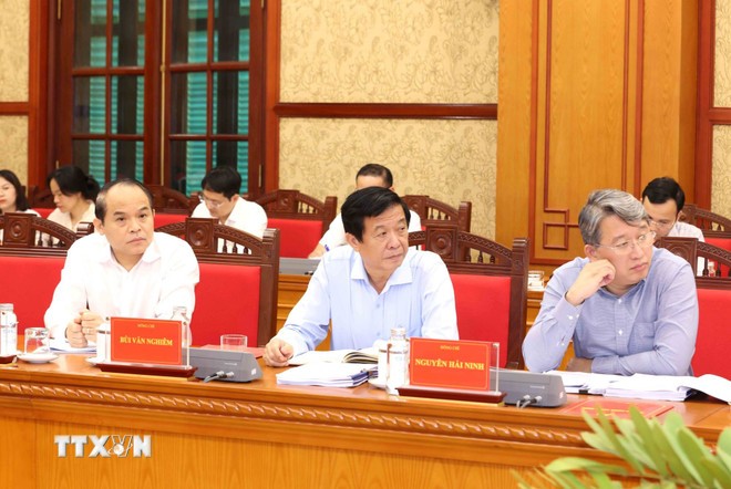 Đại biểu tham dự Phiên họp thứ 28 Ban Chỉ đạo Trung ương về phòng, chống tham nhũng, lãng phí, tiêu cực. (Ảnh: Phương Hoa/TTXVN)