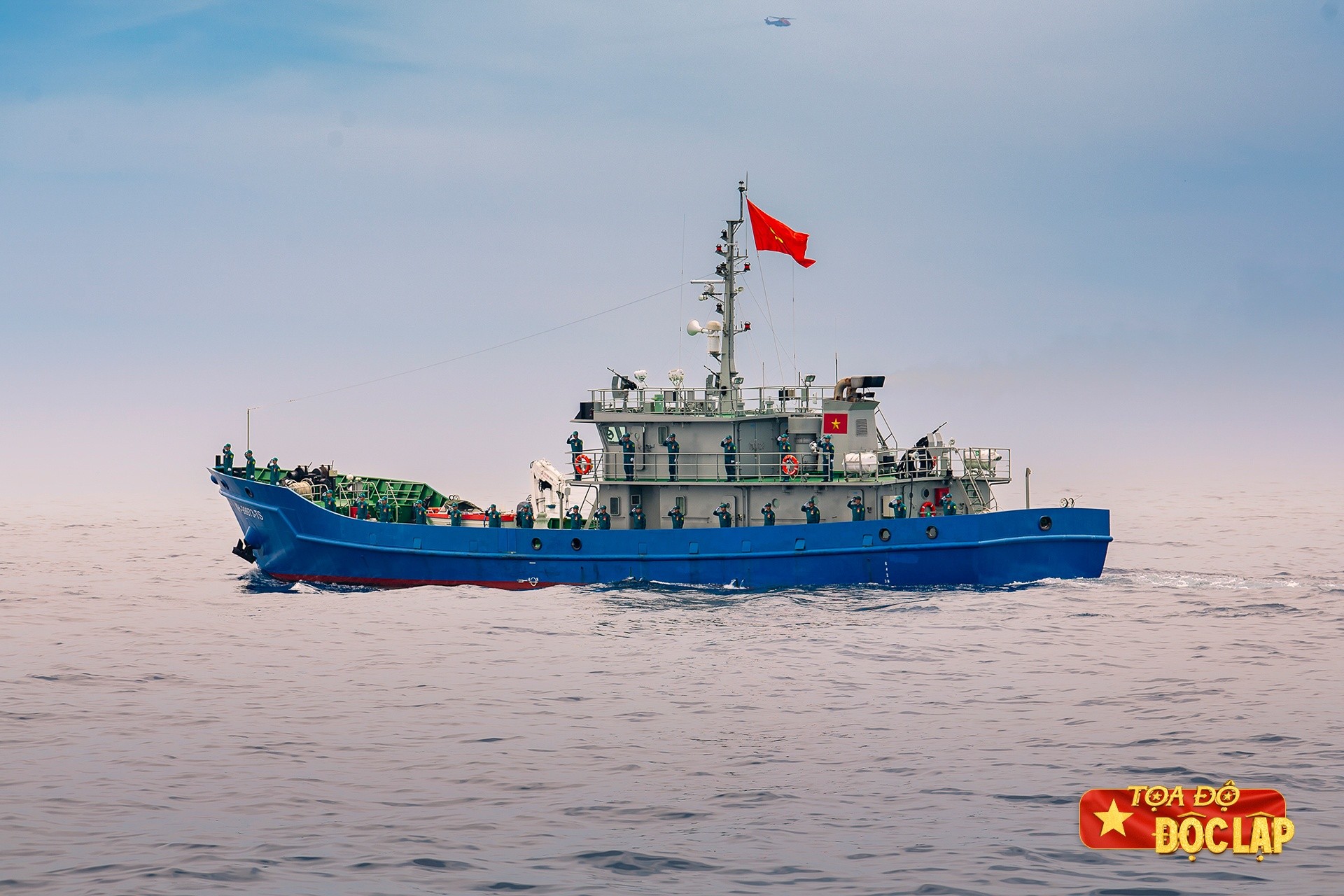 Lực lượng Dân quân biển tham gia diễu binh.