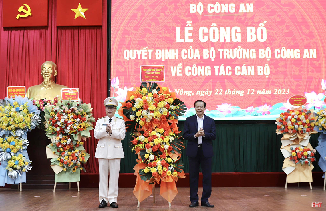 Phó Giám đốc Công an Hà Tĩnh giữ chức Giám đốc Công an tỉnh Đắk Nông