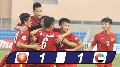 video hoa u19 uae u19 viet nam van rong cua vao tu ket