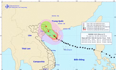 bao so 7 vuot dao hai nam trung quoc di vao vinh bac bo