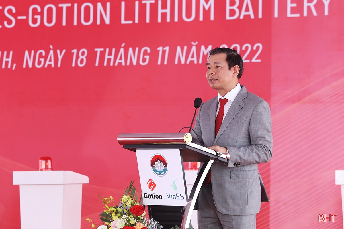 Hà Tĩnh: Khởi công Nhà máy sản xuất Pin Lithium 275 triệu USD tại Vũng Áng