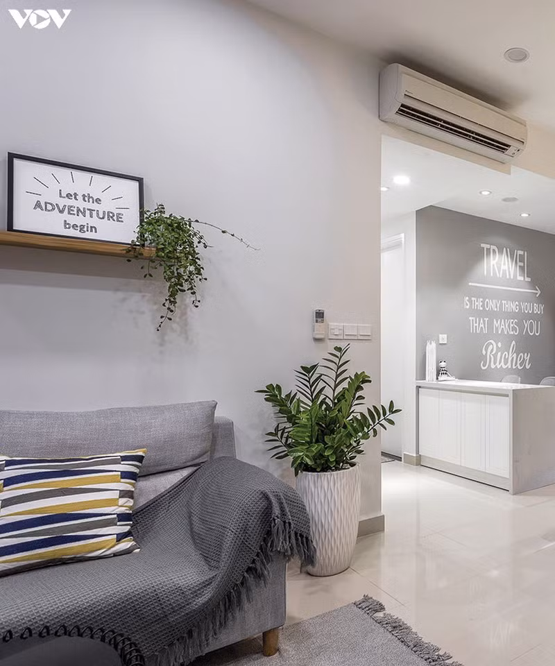 Nét cá tính trong căn hộ đơn sắc
