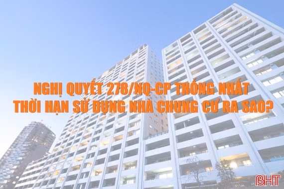 [Motion graphic] Nghị quyết 278 thống nhất thời hạn sử dụng nhà chung cư ra sao?