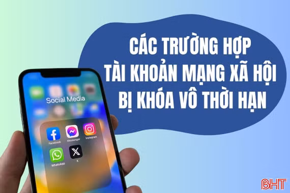 [Motion graphic] Các trường hợp tài khoản mạng xã hội bị khóa vô thời hạn