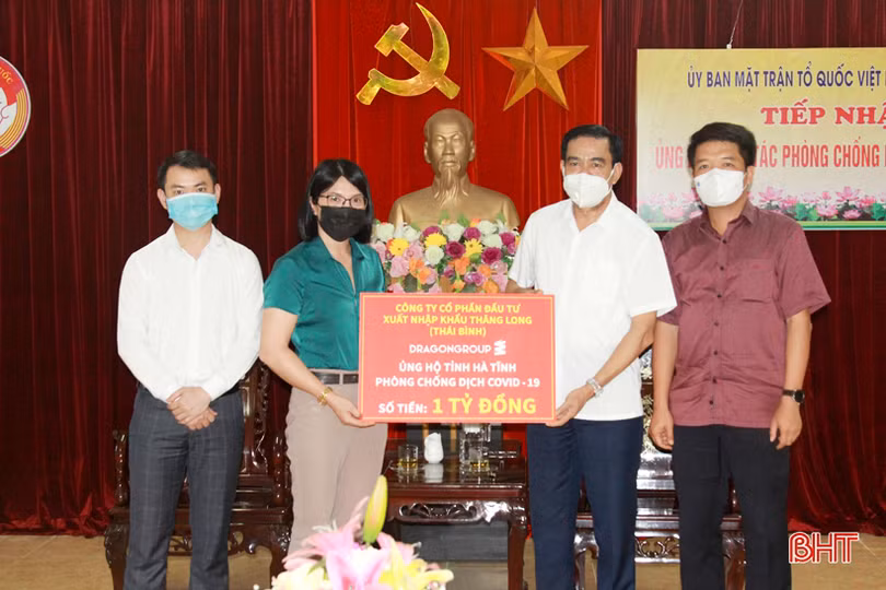 Doanh nghiệp ở Bình Dương hỗ trợ Hà Tĩnh gần 1,4 tỷ đồng phục vụ phòng, chống dịch
