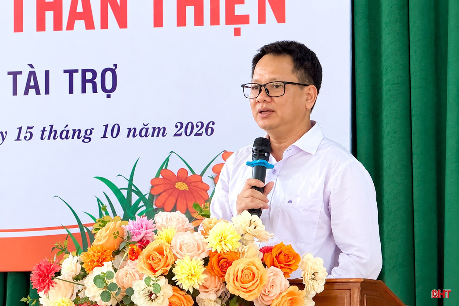 Ông Hoàng Trọng Thủy - Trưởng đại diện Tổ chức Zhi Shan Foundation phát biểu tại chương trình. bqbht_br_dt-450.jpg