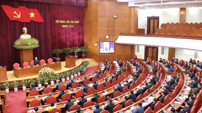 Toàn cảnh Hội nghị lần thứ nhất Ban Chấp hành Trung ương khóa XIII