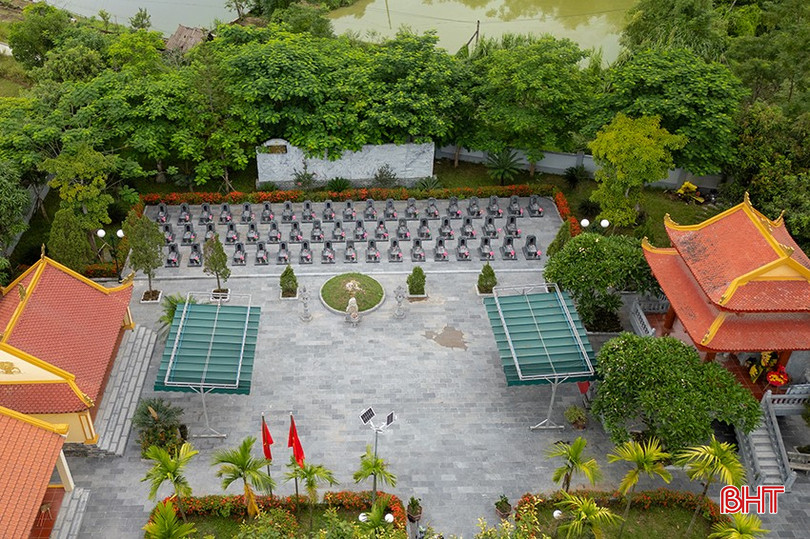 Khu lưu niệm các liệt sỹ hy sinh tại cầu Nhe khang trang hơn sau khi được nâng cấp, tôn tạo năm 2023.
